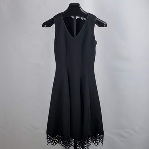 Fit & Flare Dress with Lace Hem